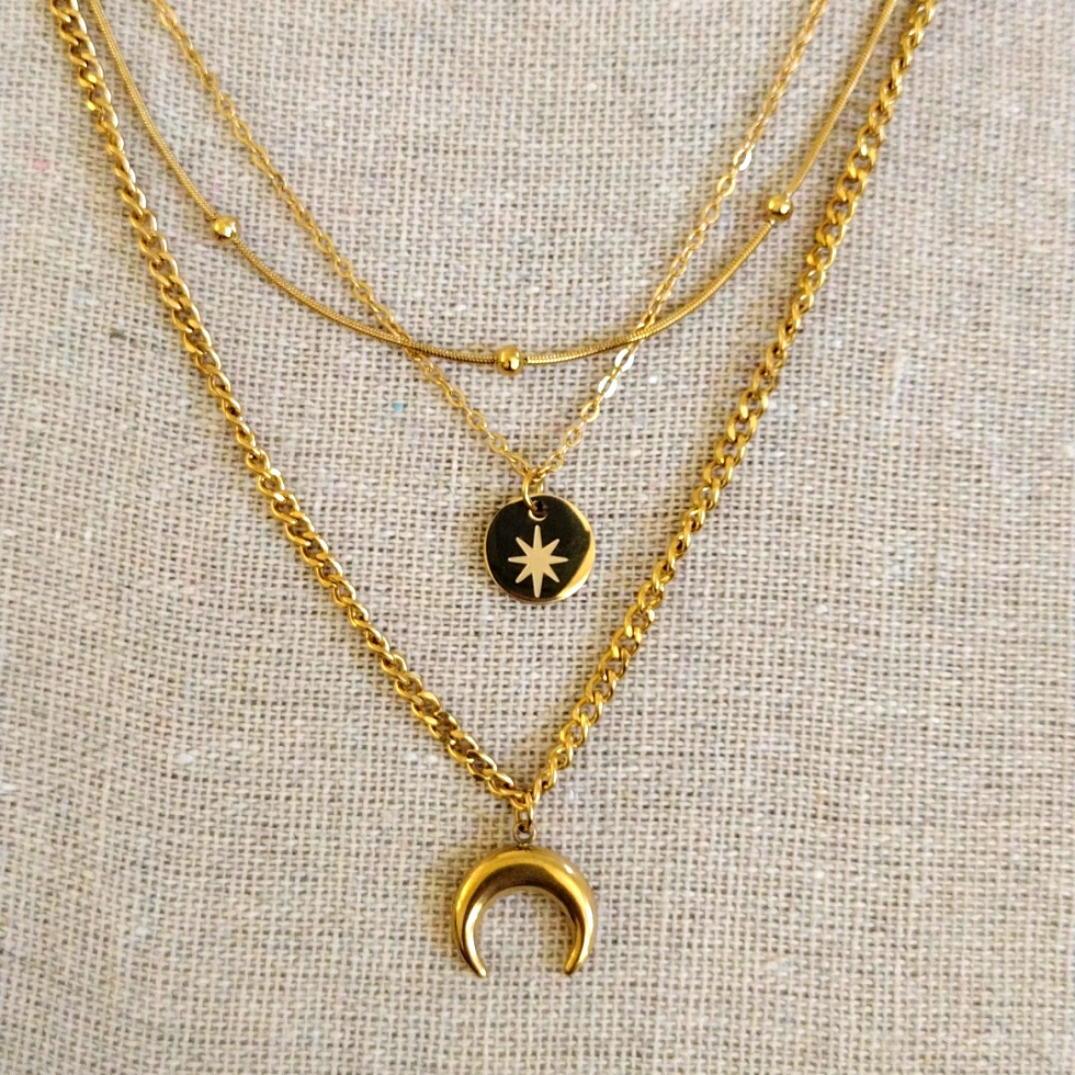 18 Kt Gold Over Titanium Necklace
